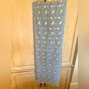 4 Light Blue Curtain Panels.